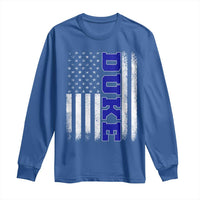 Vintage Duke Name American Flag Long Sleeve Shirt Retro Sport Basketball Fans