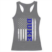 Vintage Duke Name American Flag Racerback Tank Top Retro Sport Basketball Fans