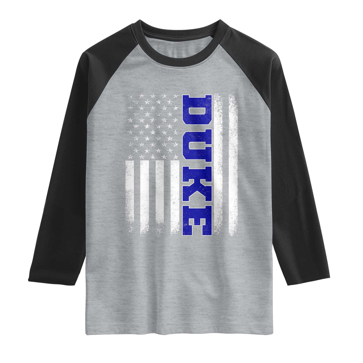 Vintage Duke Name American Flag Raglan Shirt Retro Sport Basketball Fans