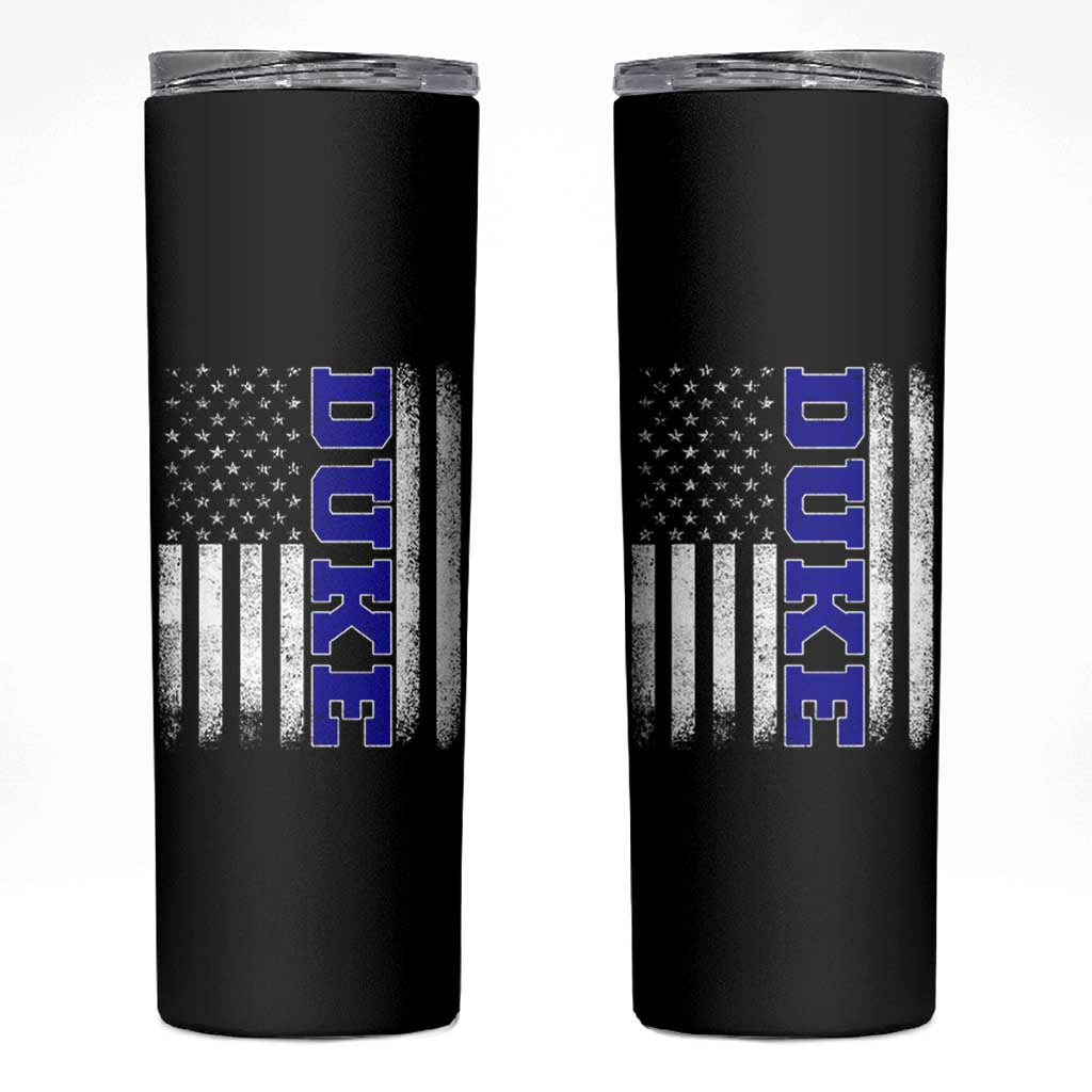 Vintage Duke Name American Flag Skinny Tumbler Retro Sport Basketball Fans