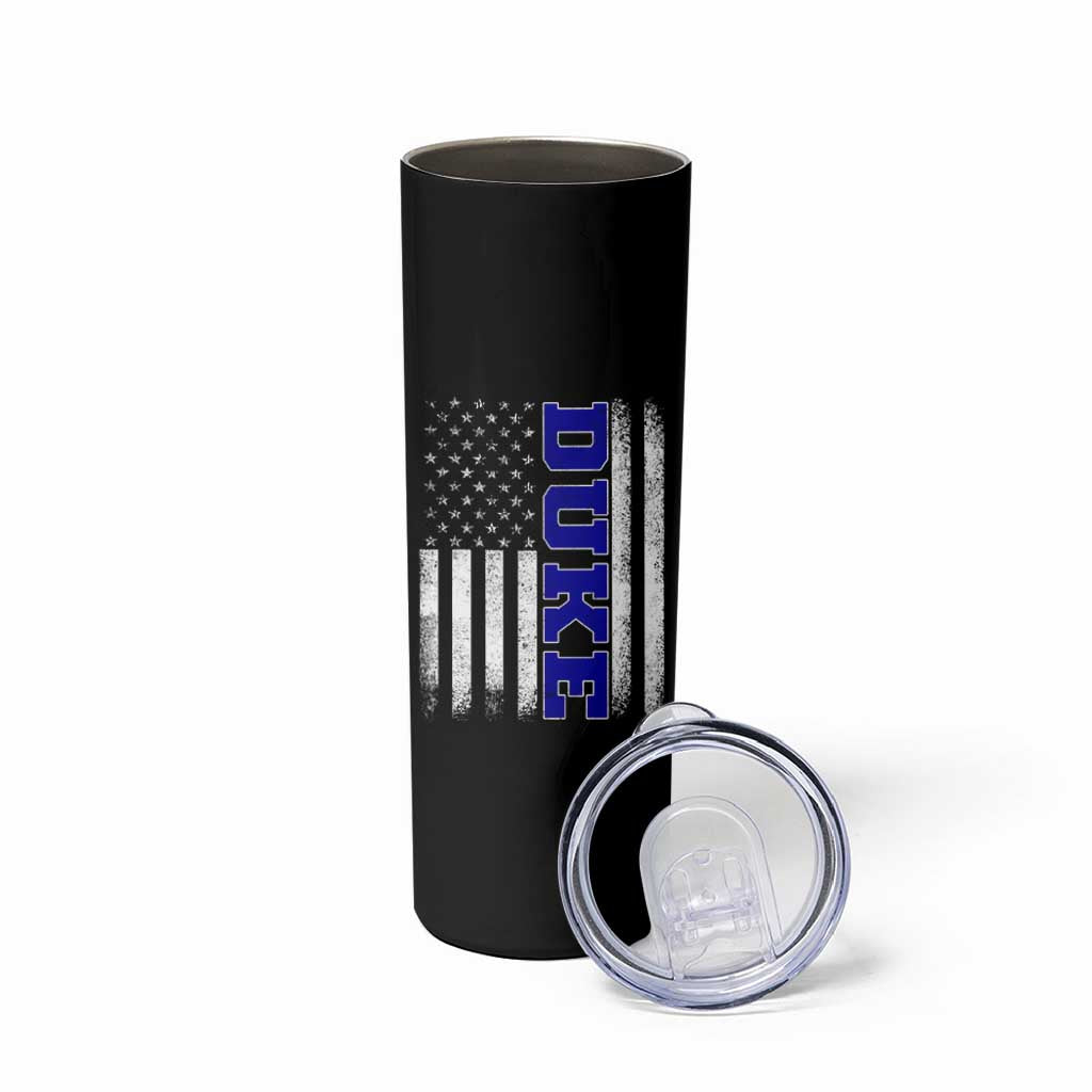 Vintage Duke Name American Flag Skinny Tumbler Retro Sport Basketball Fans