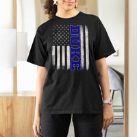 Vintage Duke Name American Flag T Shirt For Women Retro Sport Basketball Fans