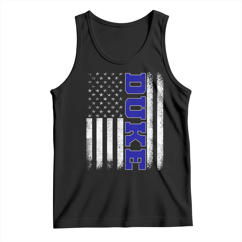 Vintage Duke Name American Flag Tank Top Retro Sport Basketball Fans