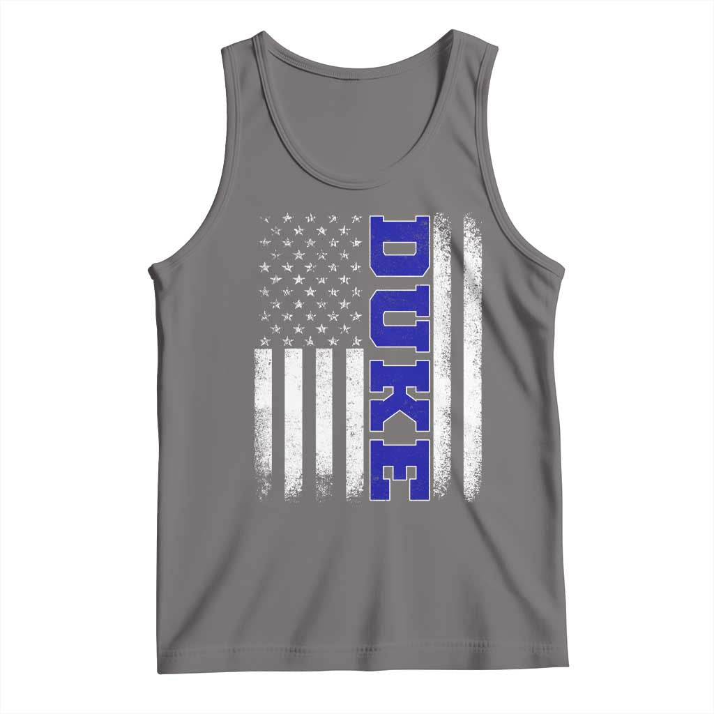 Vintage Duke Name American Flag Tank Top Retro Sport Basketball Fans