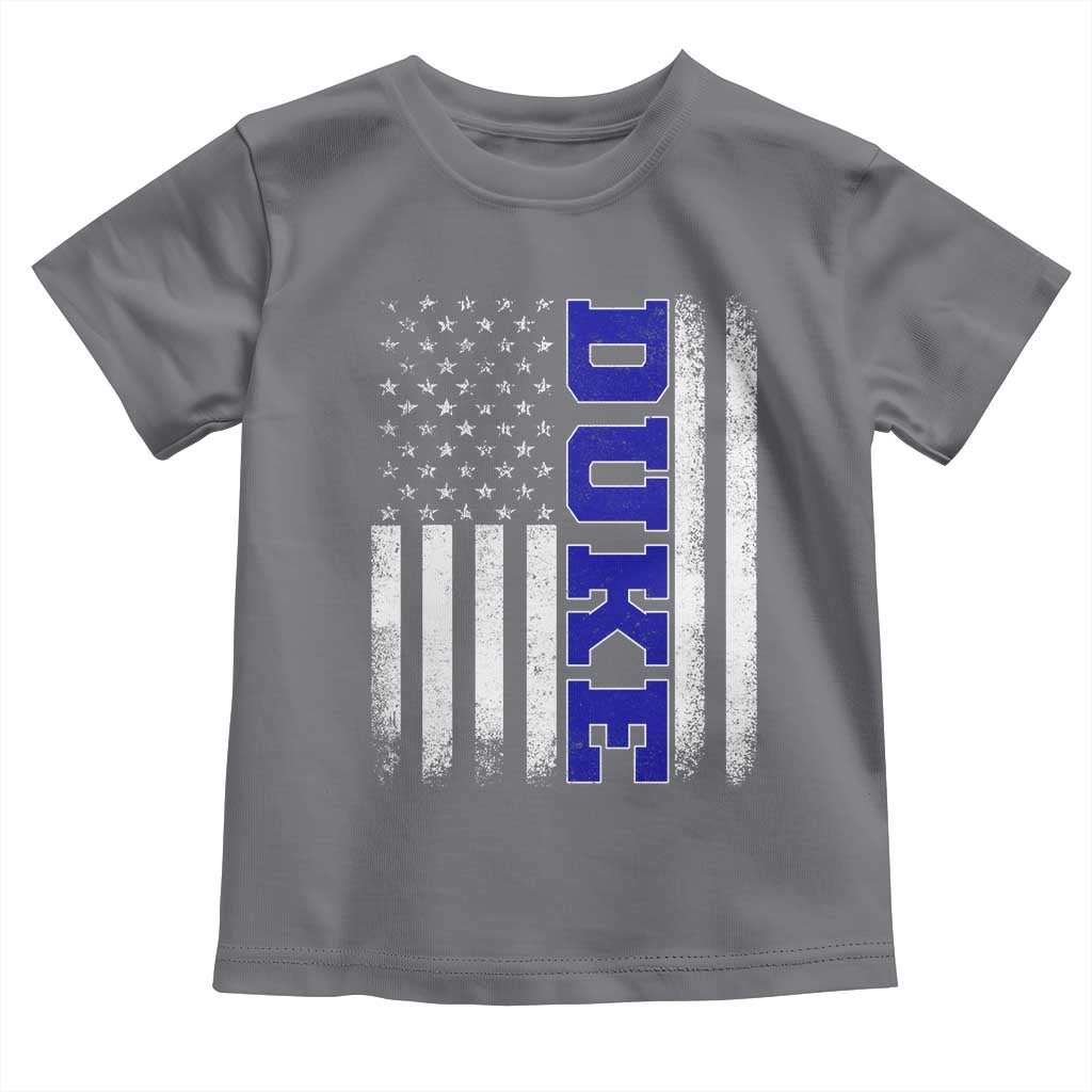 Vintage Duke Name American Flag Toddler T Shirt Retro Sport Basketball Fans
