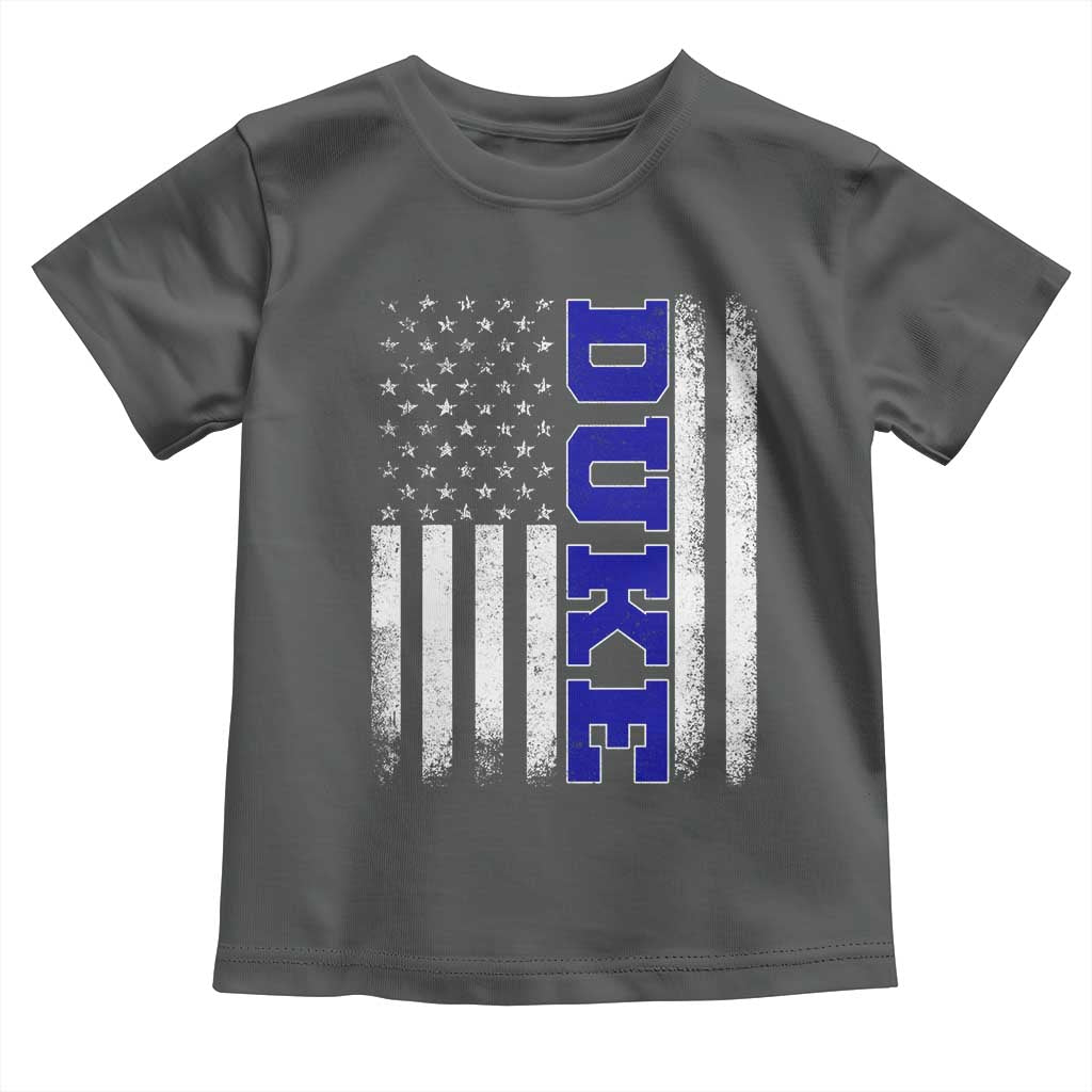 Vintage Duke Name American Flag Toddler T Shirt Retro Sport Basketball Fans