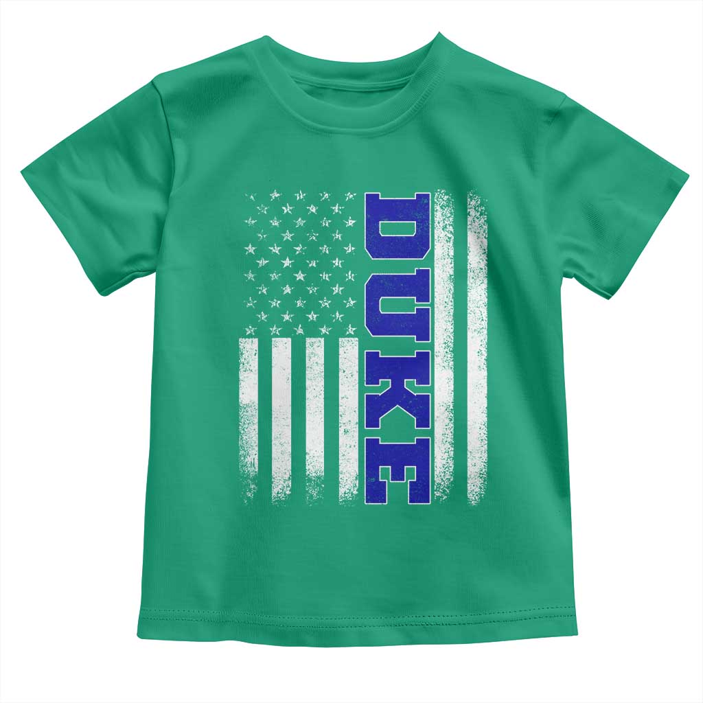 Vintage Duke Name American Flag Toddler T Shirt Retro Sport Basketball Fans