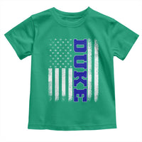 Vintage Duke Name American Flag Toddler T Shirt Retro Sport Basketball Fans