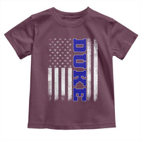 Vintage Duke Name American Flag Toddler T Shirt Retro Sport Basketball Fans
