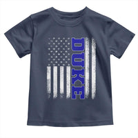 Vintage Duke Name American Flag Toddler T Shirt Retro Sport Basketball Fans