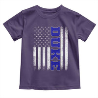 Vintage Duke Name American Flag Toddler T Shirt Retro Sport Basketball Fans