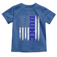 Vintage Duke Name American Flag Toddler T Shirt Retro Sport Basketball Fans