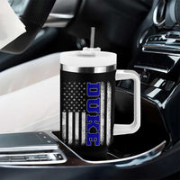 Vintage Duke Name American Flag Tumbler With Handle Retro Sport Basketball Fans