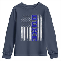 Vintage Duke Name American Flag Youth Sweatshirt Retro Sport Basketball Fans
