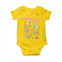 Feminist Protest Baby Onesie Peaceful But Pissed Off Floral Resist