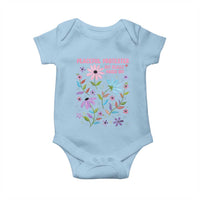 Feminist Protest Baby Onesie Peaceful But Pissed Off Floral Resist