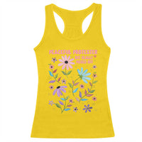 Feminist Protest Racerback Tank Top Peaceful But Pissed Off Floral Resist