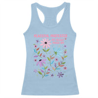 Feminist Protest Racerback Tank Top Peaceful But Pissed Off Floral Resist