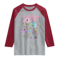 Feminist Protest Raglan Shirt Peaceful But Pissed Off Floral Resist
