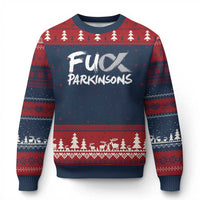 Fuck Parkinsons Ugly Christmas Sweater Parkinsons Disease Awareness Month