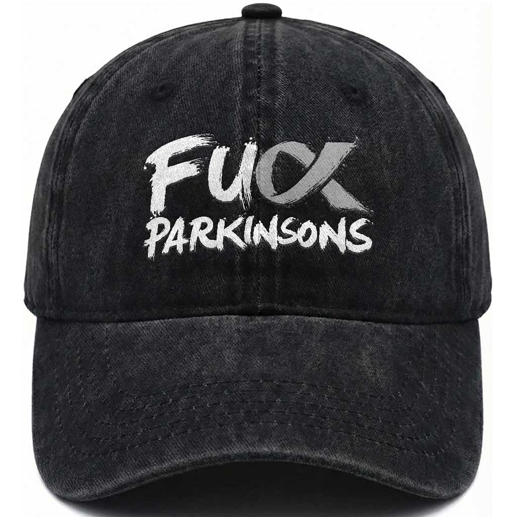 Fuck Parkinsons Washed Cotton Baseball Cap Parkinsons Disease Awareness Month