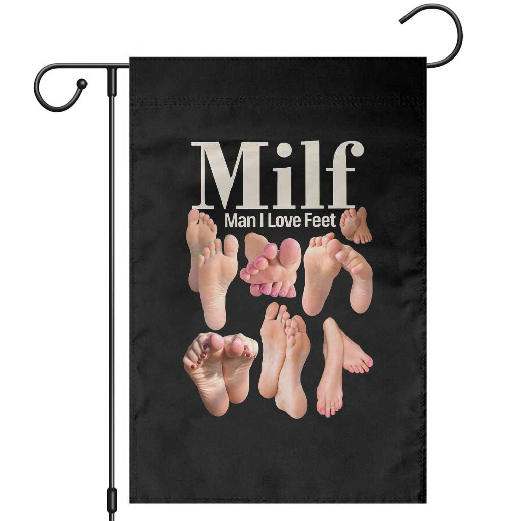 MILF Man I Love Feet Garden Flag Funny Sexy Inappropriate Saying Quote