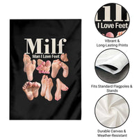 MILF Man I Love Feet Garden Flag Funny Sexy Inappropriate Saying Quote