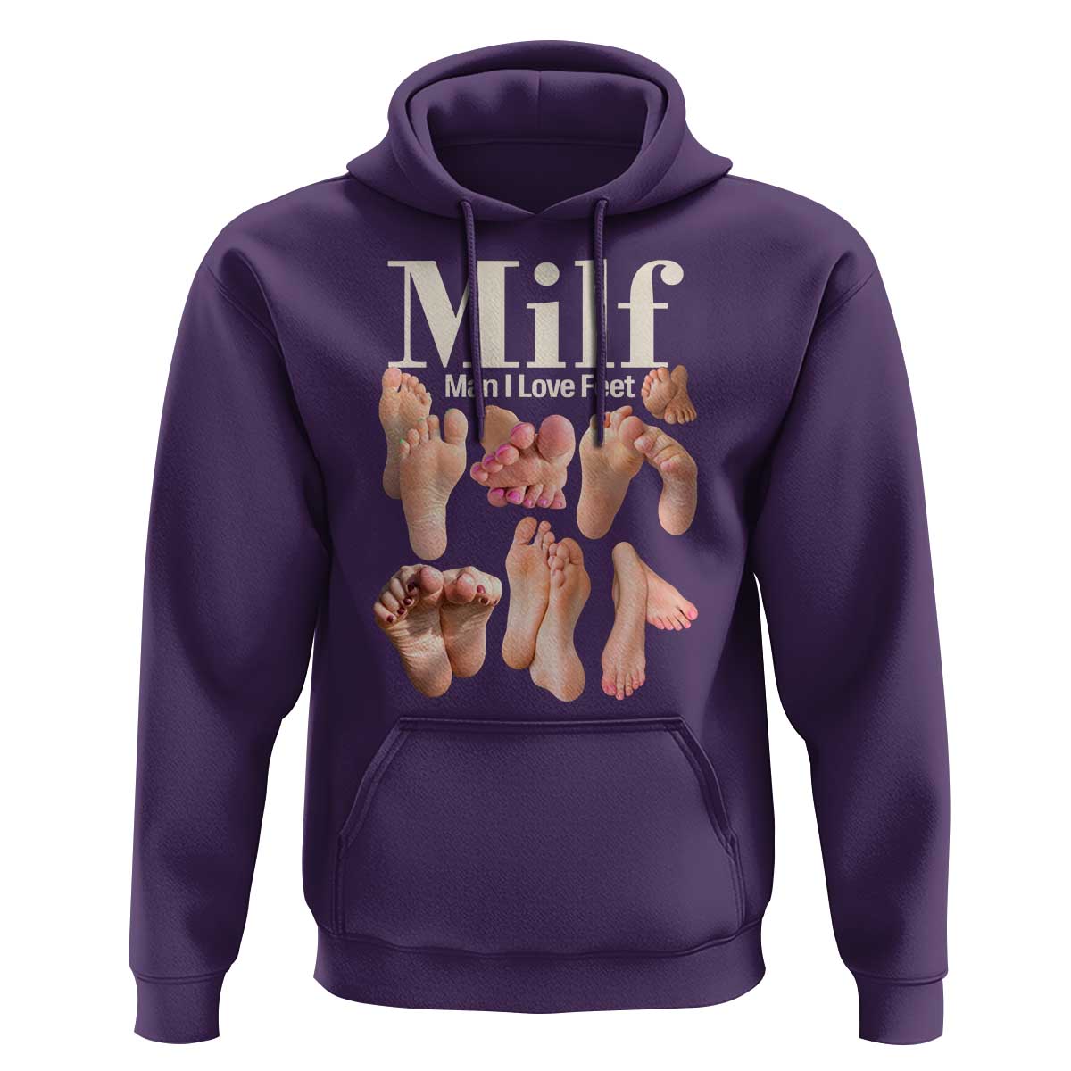 MILF Man I Love Feet Hoodie Funny Sexy Inappropriate Saying Quote
