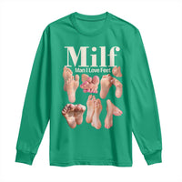 MILF Man I Love Feet Long Sleeve Shirt Funny Sexy Inappropriate Saying Quote