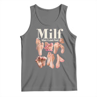 MILF Man I Love Feet Tank Top Funny Sexy Inappropriate Saying Quote