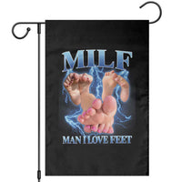 Inappropriate Adult Garden Flag Vintage Bootleg MILF Man I Love Feet
