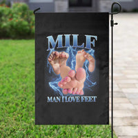 Inappropriate Adult Garden Flag Vintage Bootleg MILF Man I Love Feet