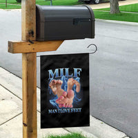Inappropriate Adult Garden Flag Vintage Bootleg MILF Man I Love Feet
