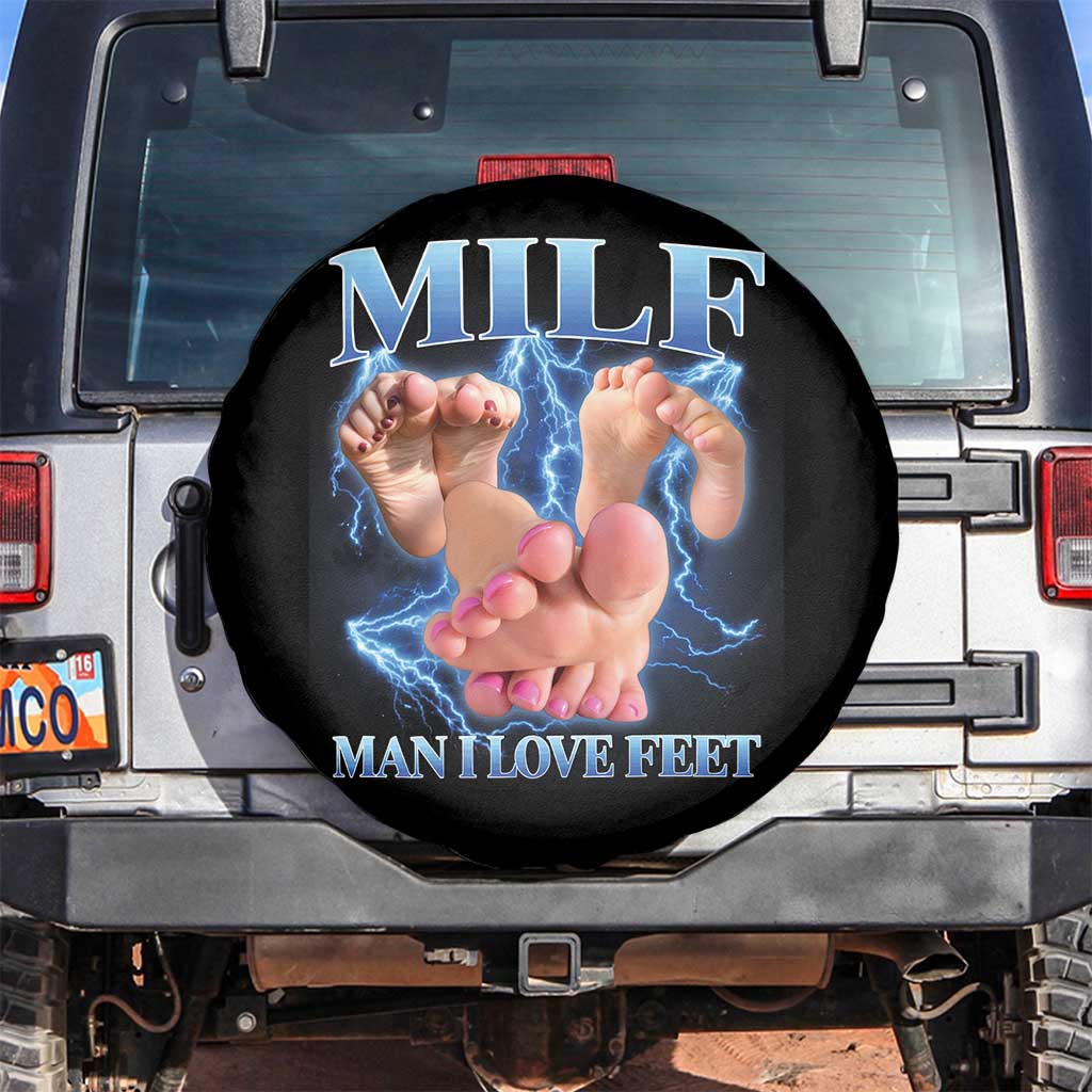 Inappropriate Adult Spare Tire Cover Vintage Bootleg MILF Man I Love Feet
