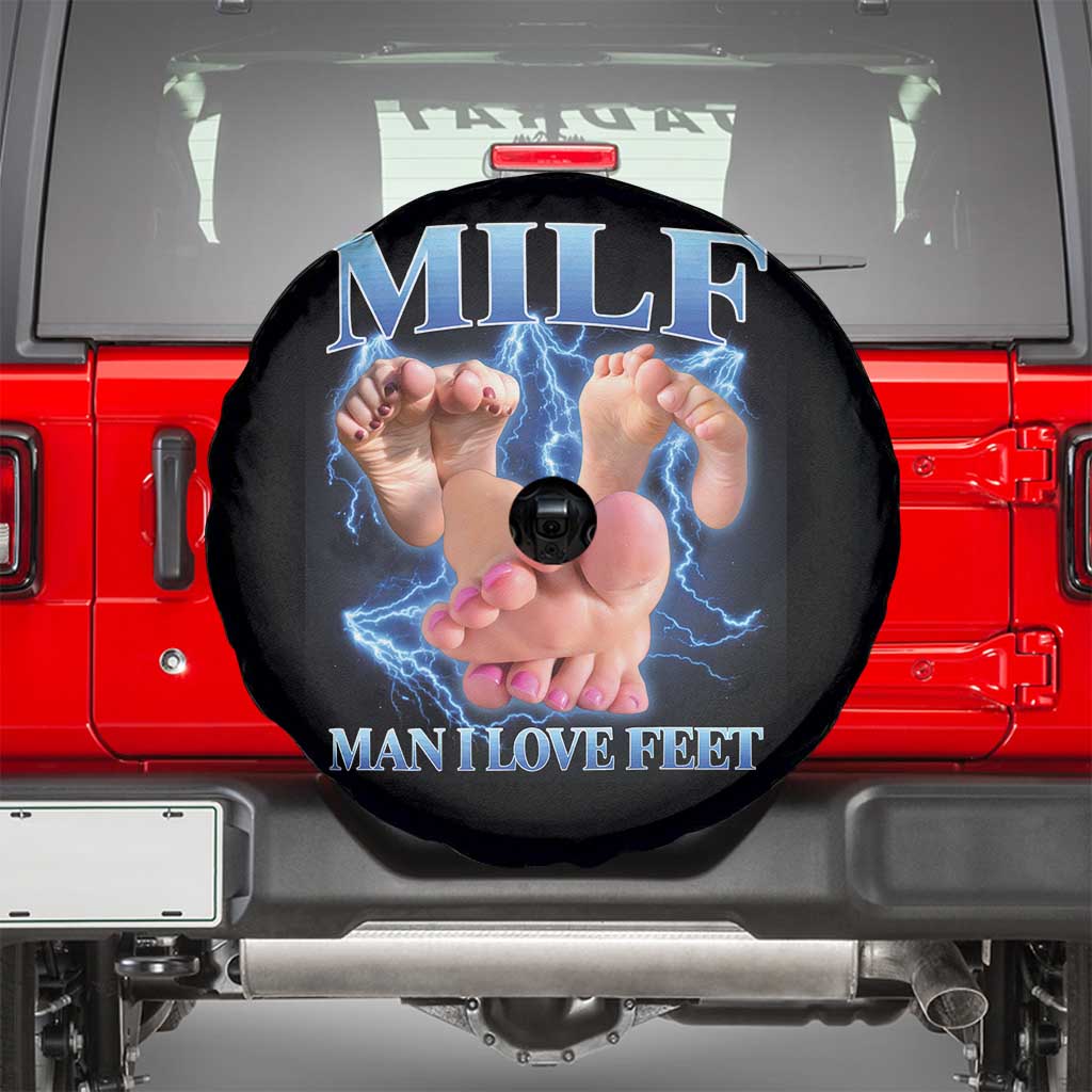 Inappropriate Adult Spare Tire Cover Vintage Bootleg MILF Man I Love Feet