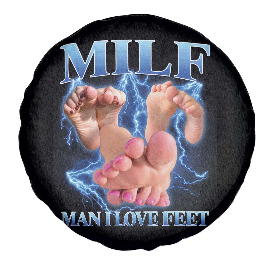Inappropriate Adult Spare Tire Cover Vintage Bootleg MILF Man I Love Feet