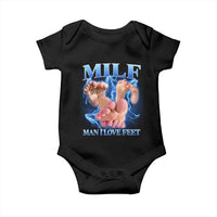 Inappropriate Adult Baby Onesie Vintage Bootleg MILF Man I Love Feet
