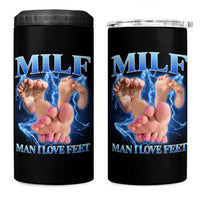 Inappropriate Adult 4 in 1 Can Cooler Tumbler Vintage Bootleg MILF Man I Love Feet
