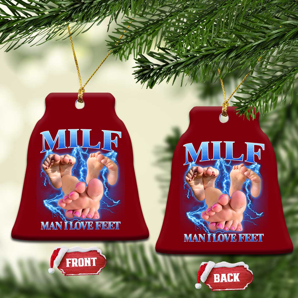Inappropriate Adult Ceramic Ornament Vintage Bootleg MILF Man I Love Feet