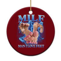 Inappropriate Adult Ceramic Ornament Vintage Bootleg MILF Man I Love Feet