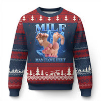 Inappropriate Adult Ugly Christmas Sweater Vintage Bootleg MILF Man I Love Feet