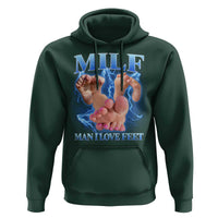 Inappropriate Adult Hoodie Vintage Bootleg MILF Man I Love Feet