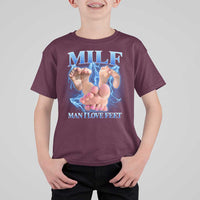 Inappropriate Adult T Shirt For Kid Vintage Bootleg MILF Man I Love Feet