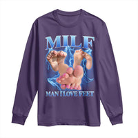 Inappropriate Adult Long Sleeve Shirt Vintage Bootleg MILF Man I Love Feet