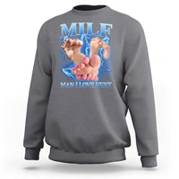 Inappropriate Adult Sweatshirt Vintage Bootleg MILF Man I Love Feet