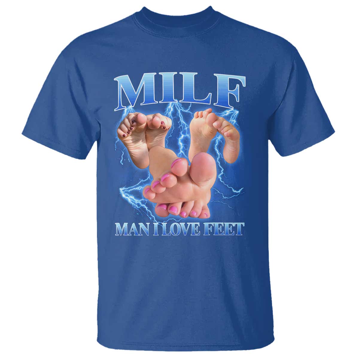 Inappropriate Adult T Shirt Vintage Bootleg MILF Man I Love Feet