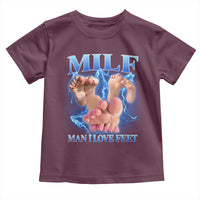 Inappropriate Adult Toddler T Shirt Vintage Bootleg MILF Man I Love Feet