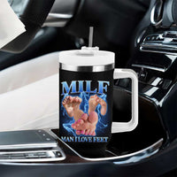 Inappropriate Adult Tumbler With Handle Vintage Bootleg MILF Man I Love Feet
