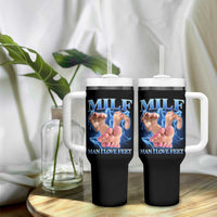 Inappropriate Adult Tumbler With Handle Vintage Bootleg MILF Man I Love Feet