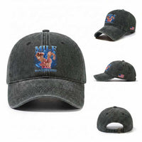 Inappropriate Adult Washed Cotton Baseball Cap Vintage Bootleg MILF Man I Love Feet